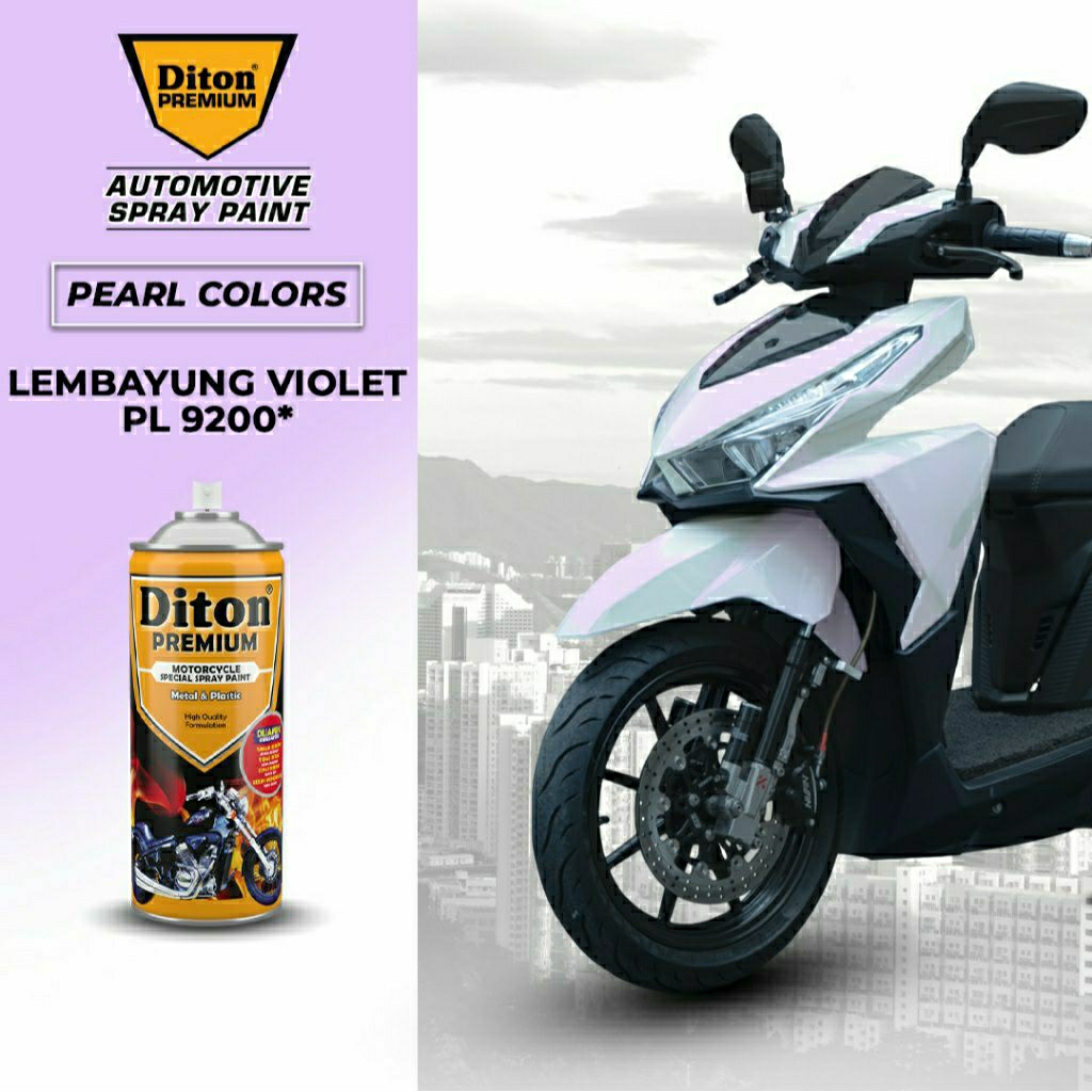 #MAU# Cat Semprot Diton Premium Paket Lengkap Lembayung Violet PL 9200 (9120,9102,PL9200,9128) Ungu 