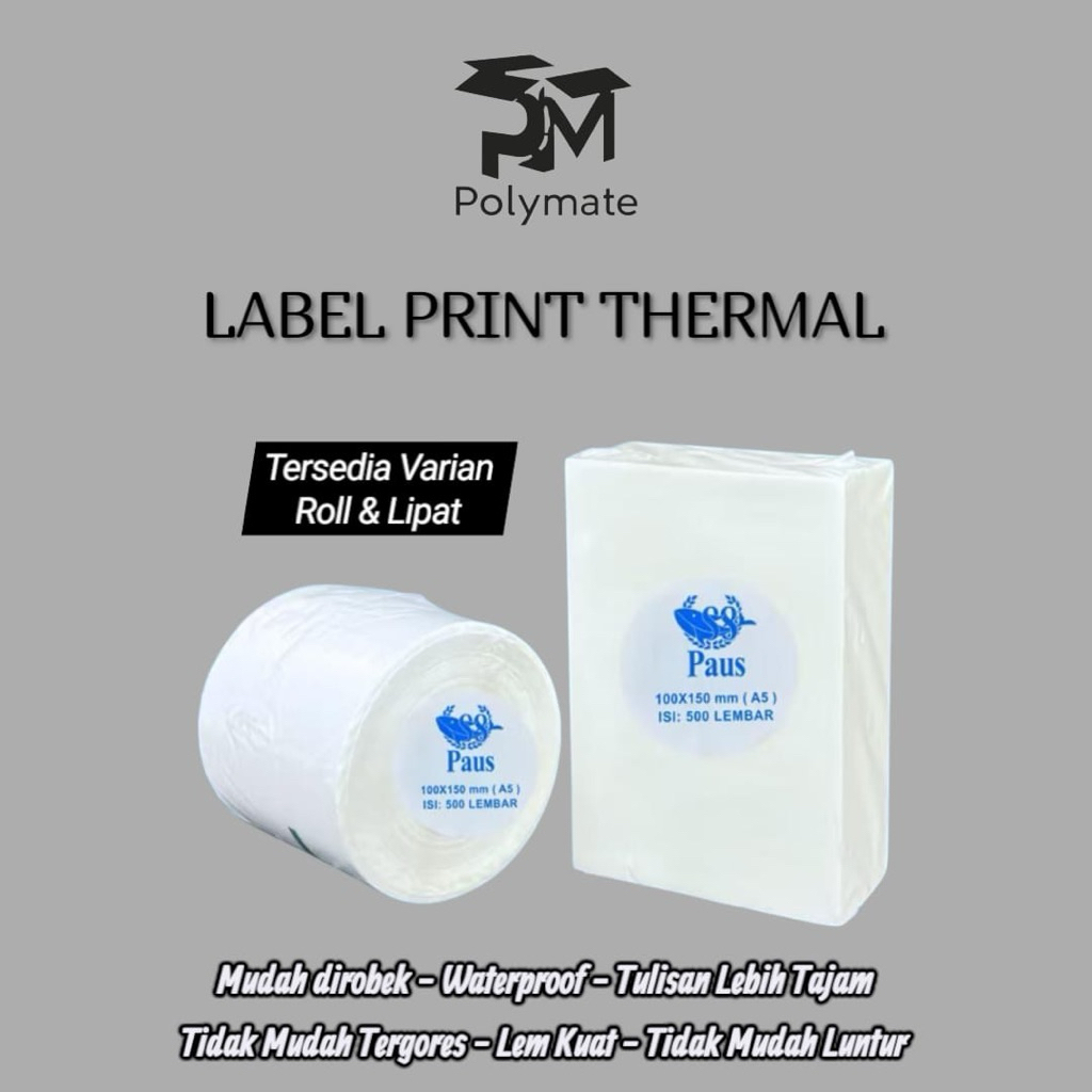 

Kertas Thermal Lipat dan Roll Tebal A5 100x150 mm Isi 500 lembar Lem Kuat Label Thermal Kertas Resi Pengiriman Online Shop Label Thermal Olshop Berkualitas Keras resi Label resi Label packing Kertas alamat onlineshop Waterproof Label Kertas Thermal Malang