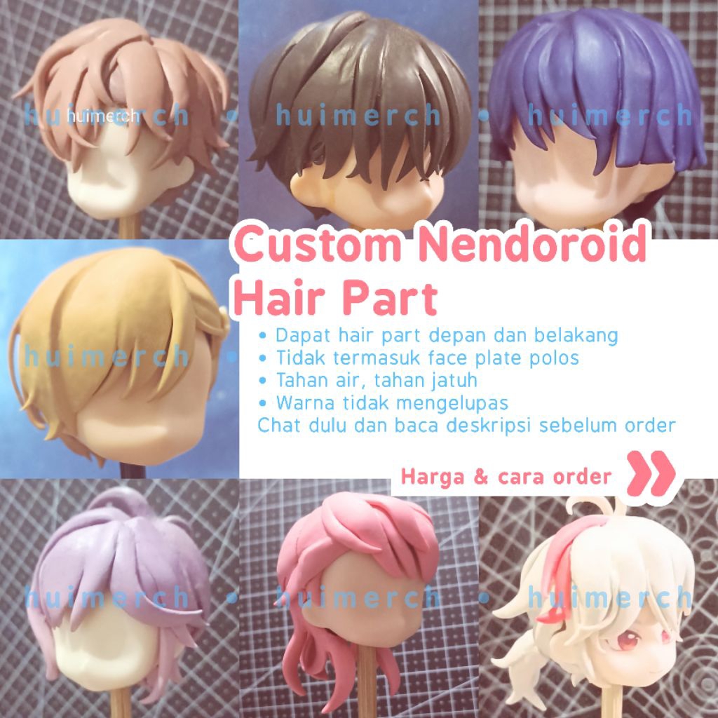 [Baca Foto] Custom Hair Part Nendo Doll / Rambut Nendoroid YMY Obitsu 22 Sculpt