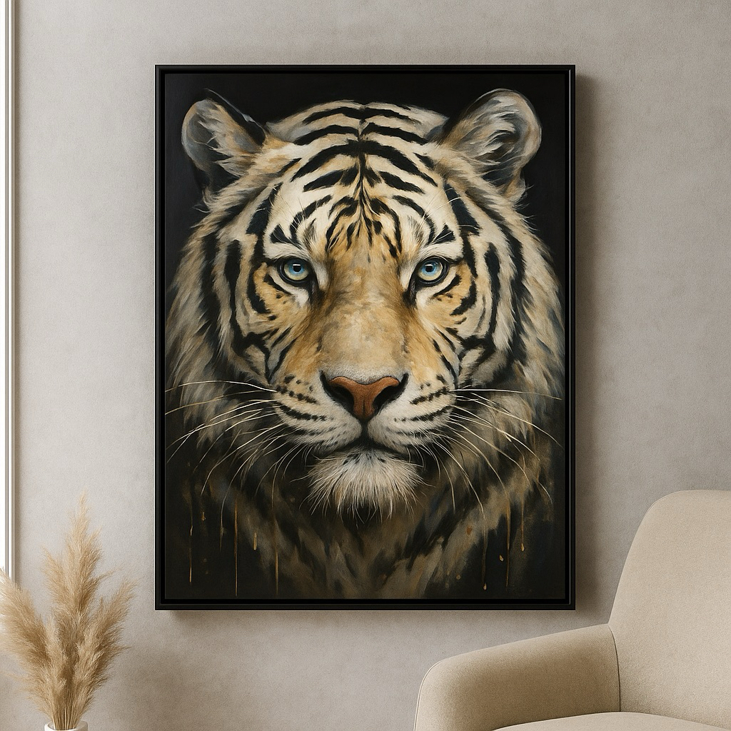 XY print kanvas lukisan harimau ANT-003