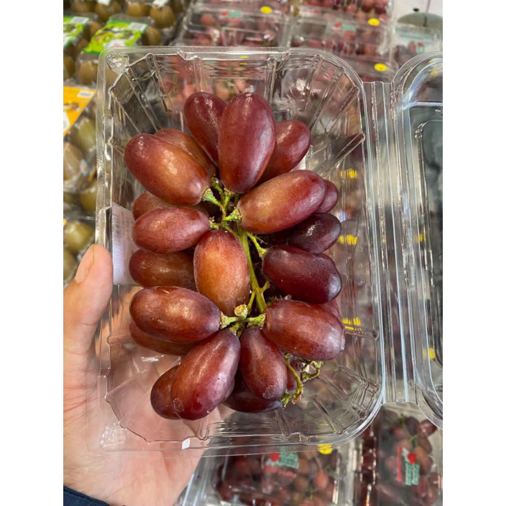 

Buah anggur long Crimson merah import RRC fresh -+ 500 gram
