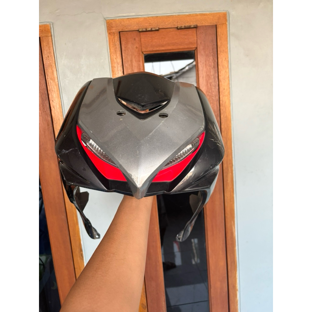 cover front top panel dasi tameng kedok depan honda revo at matic dx original cabutan motor