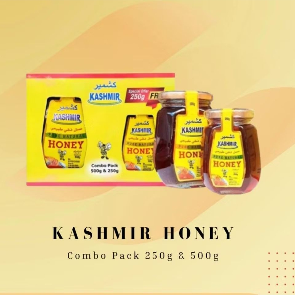 

Madu Kashmir 500gr combopack kasmir honey 500gr dan 250gr