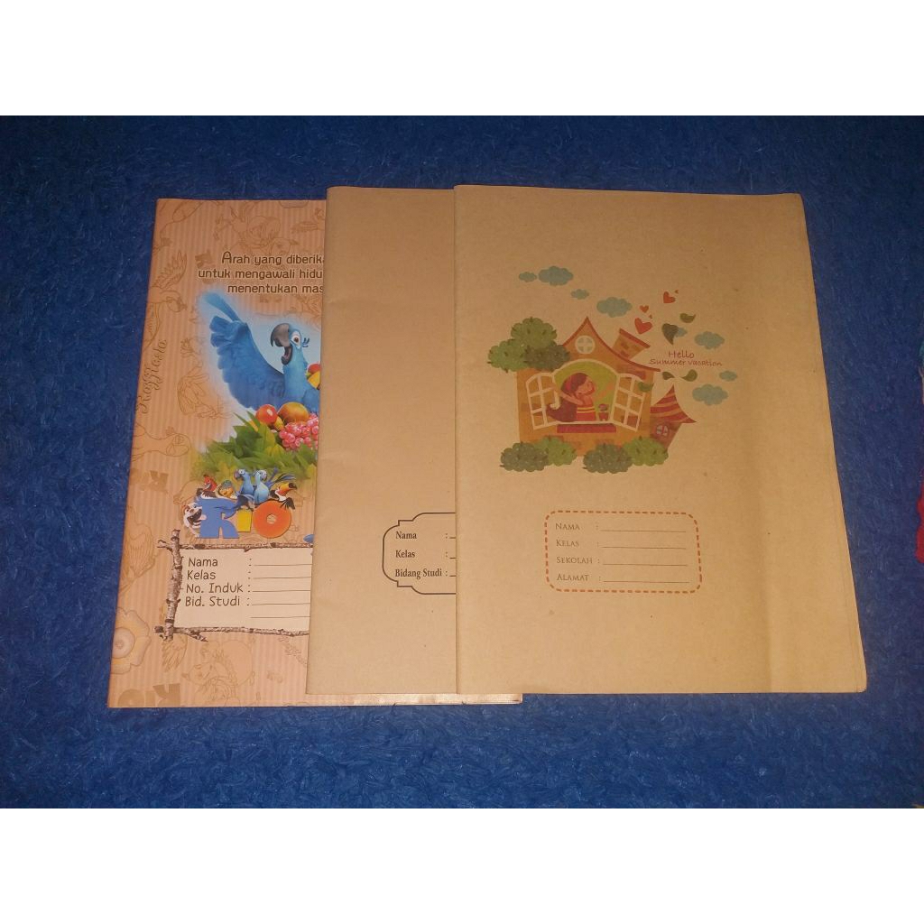 Sampul Buku Tulis Coklat × Stationary Sampul Buku Sekolah Berwarna Coklat