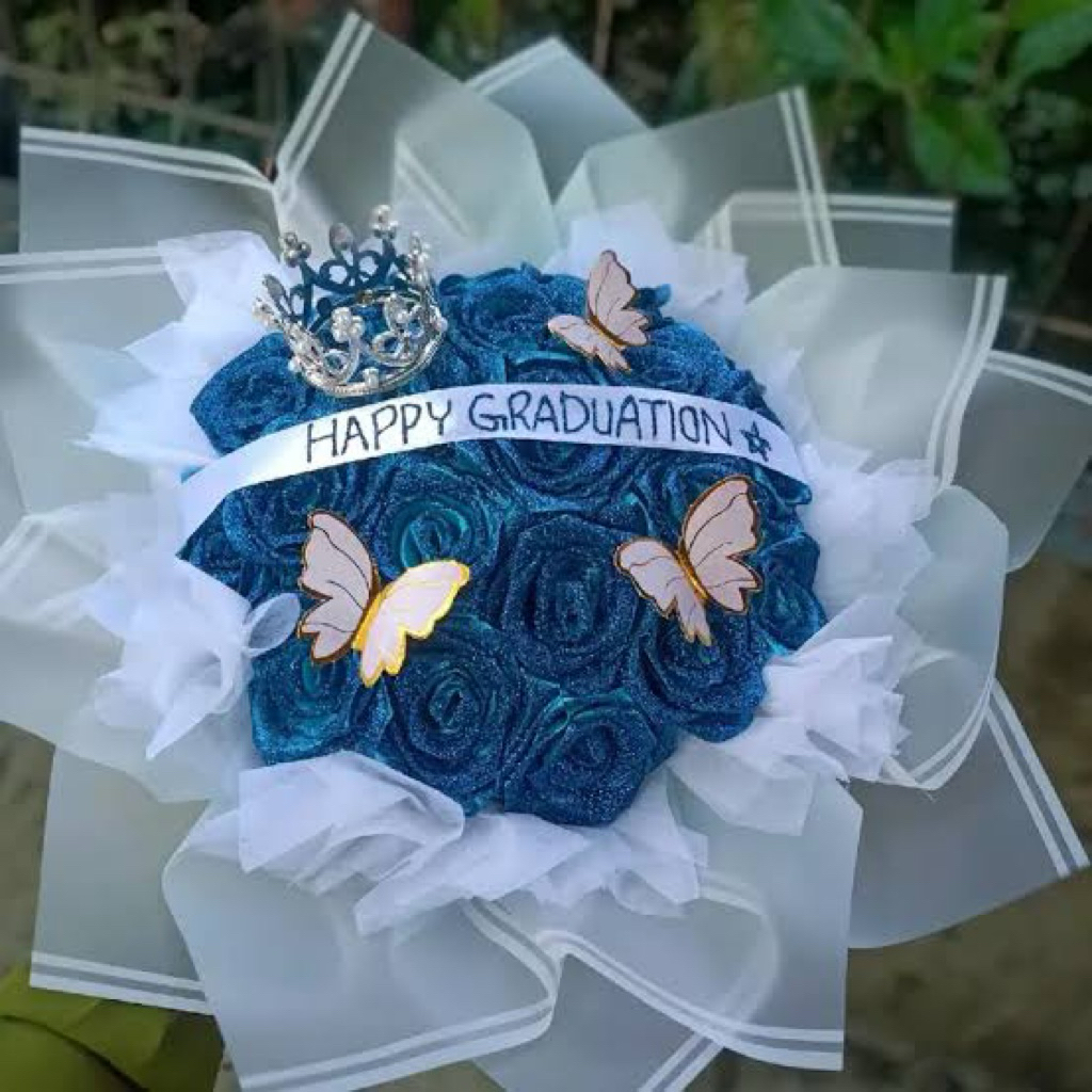 

Bucket anniversary, Graduation dll. Bucket Pita satin mewah