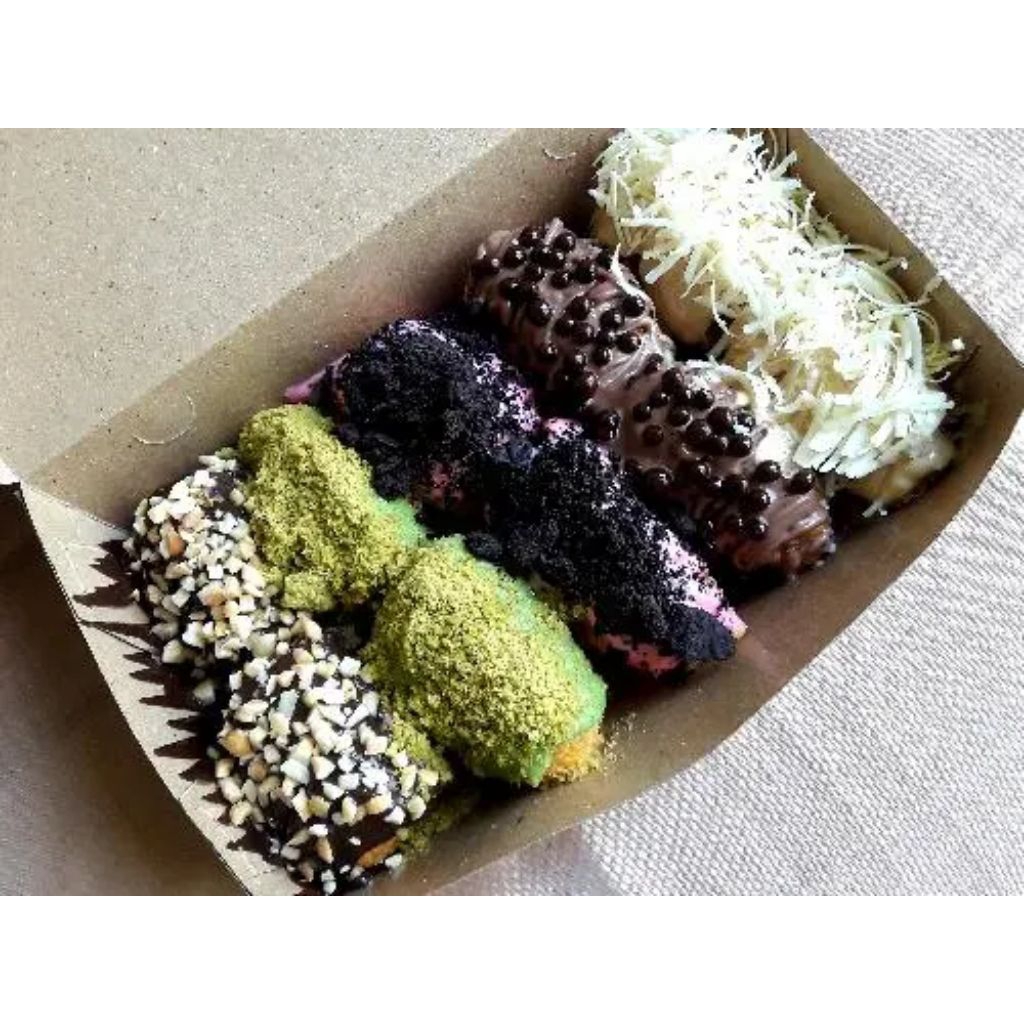 

( VIA OJEK ) BANANUGGET TETEH Pisang Nugget Crispy // Cheese Roll // Banana Roll Aneka Topping