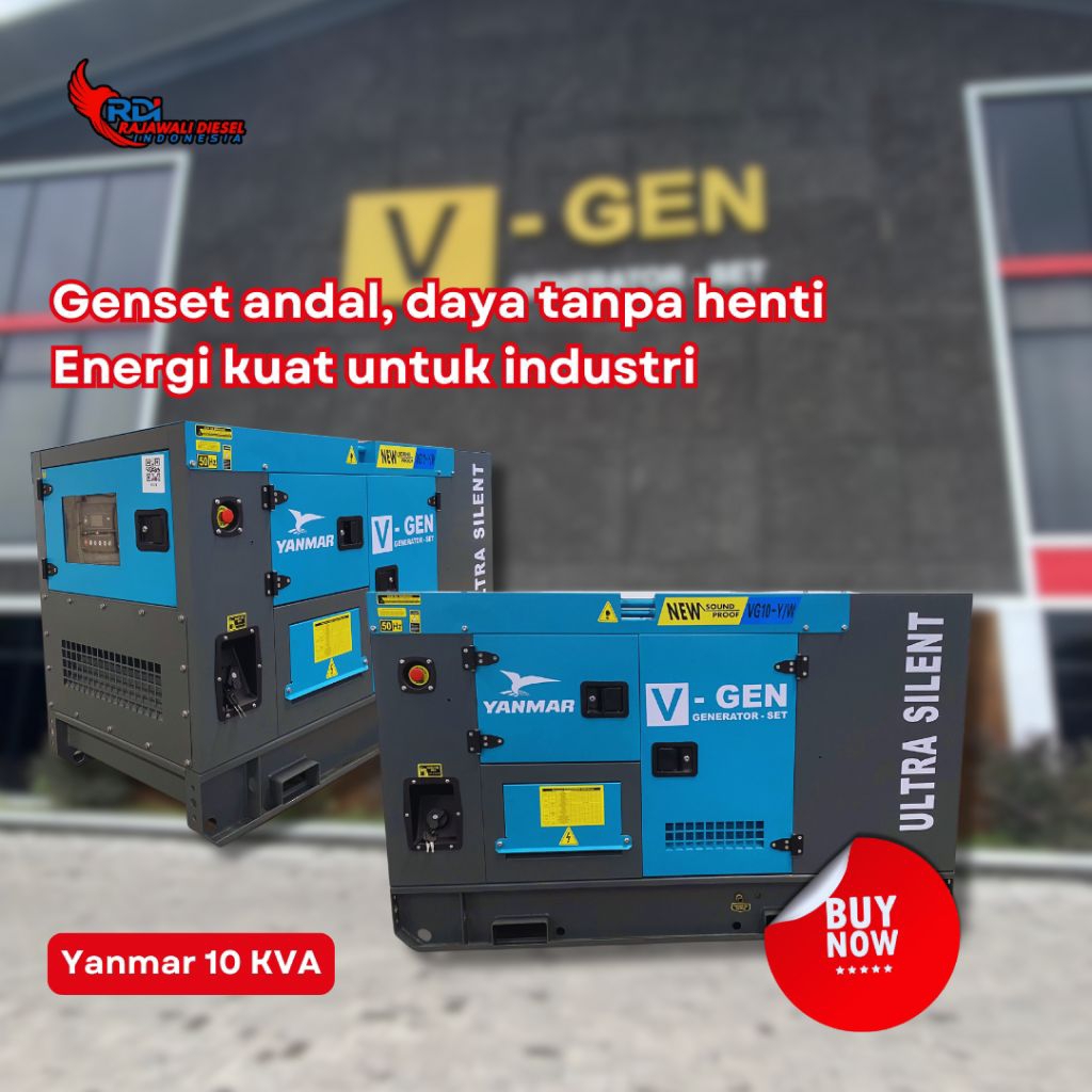 GENSET 10 KVA YANMAR DIESEL ULTRA SILENT