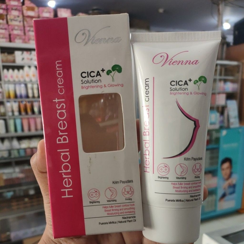 vienna herbal breast cream cica solution brightening & glowing