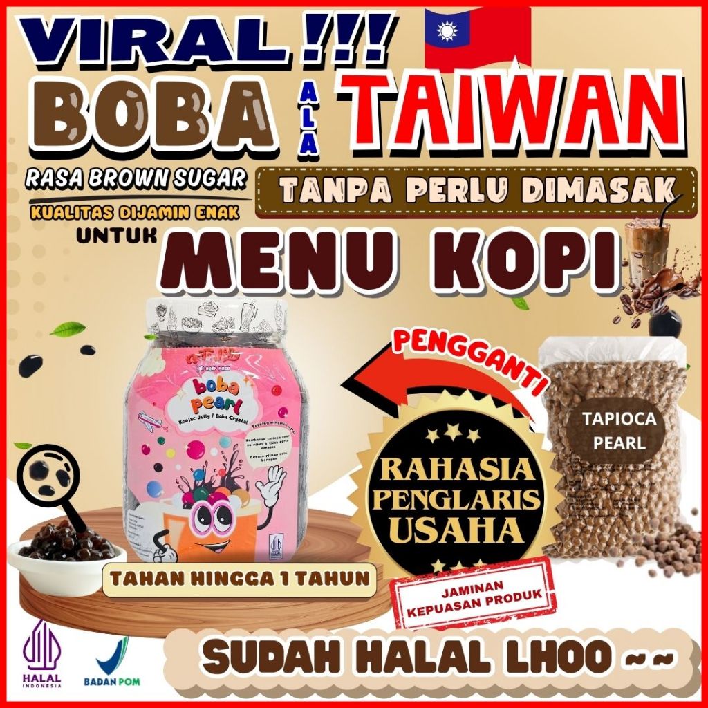 

BobaTapiocaPearlSiapSajiPerpaduan SUSU TUJUH KURMA Susu UHT Original - Boba Pearl Brown Sugar 500 Gram | Cocok Untuk Semua Jenis Minuman