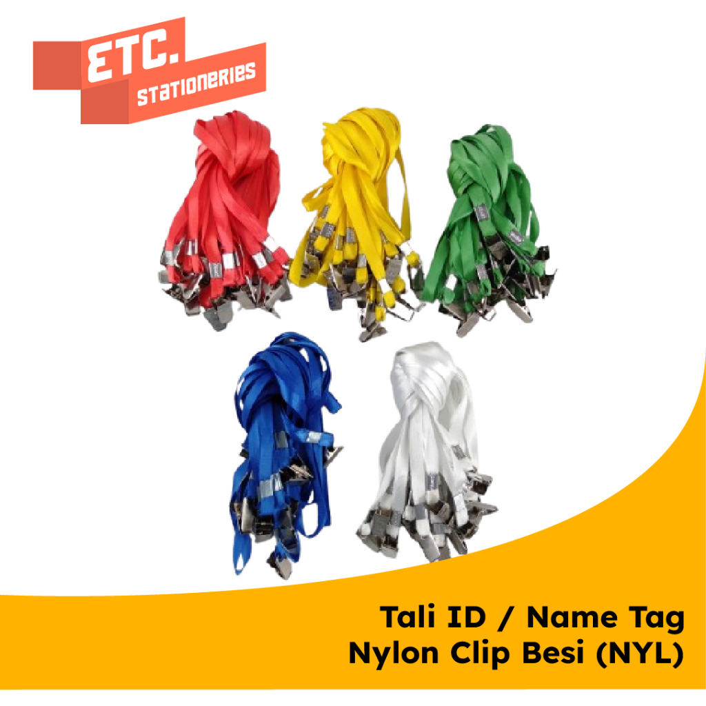 

Tali Id Card / Tali Name Tag / Nylon Clip (NYL) [20 PCS]