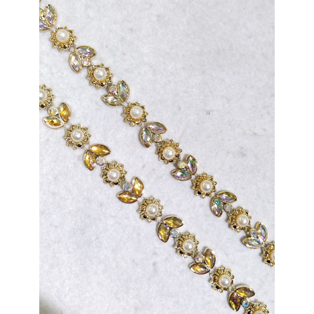 Renda meteran diamond mutiara