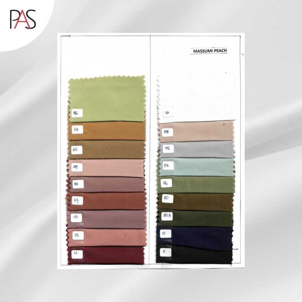 Katalog Warna Kain Wolypeach/Wolfis Bahan Massumi Peach