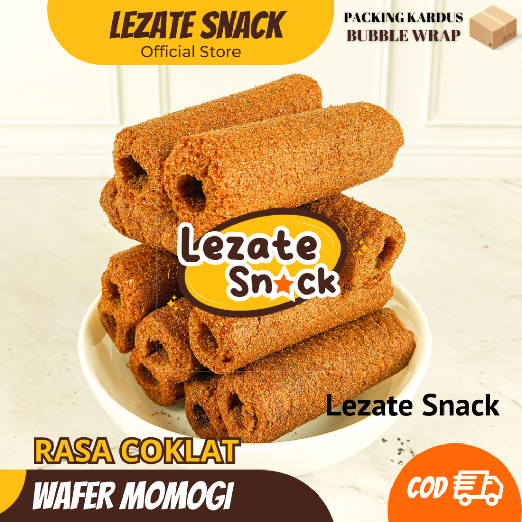 

Momogi Kiloan Coklat Potong 100GR Murah Enak / Green Stick SIPP Coklat Wafer Rol Snack Yola Yola Momogi Pandan WAP SHOP