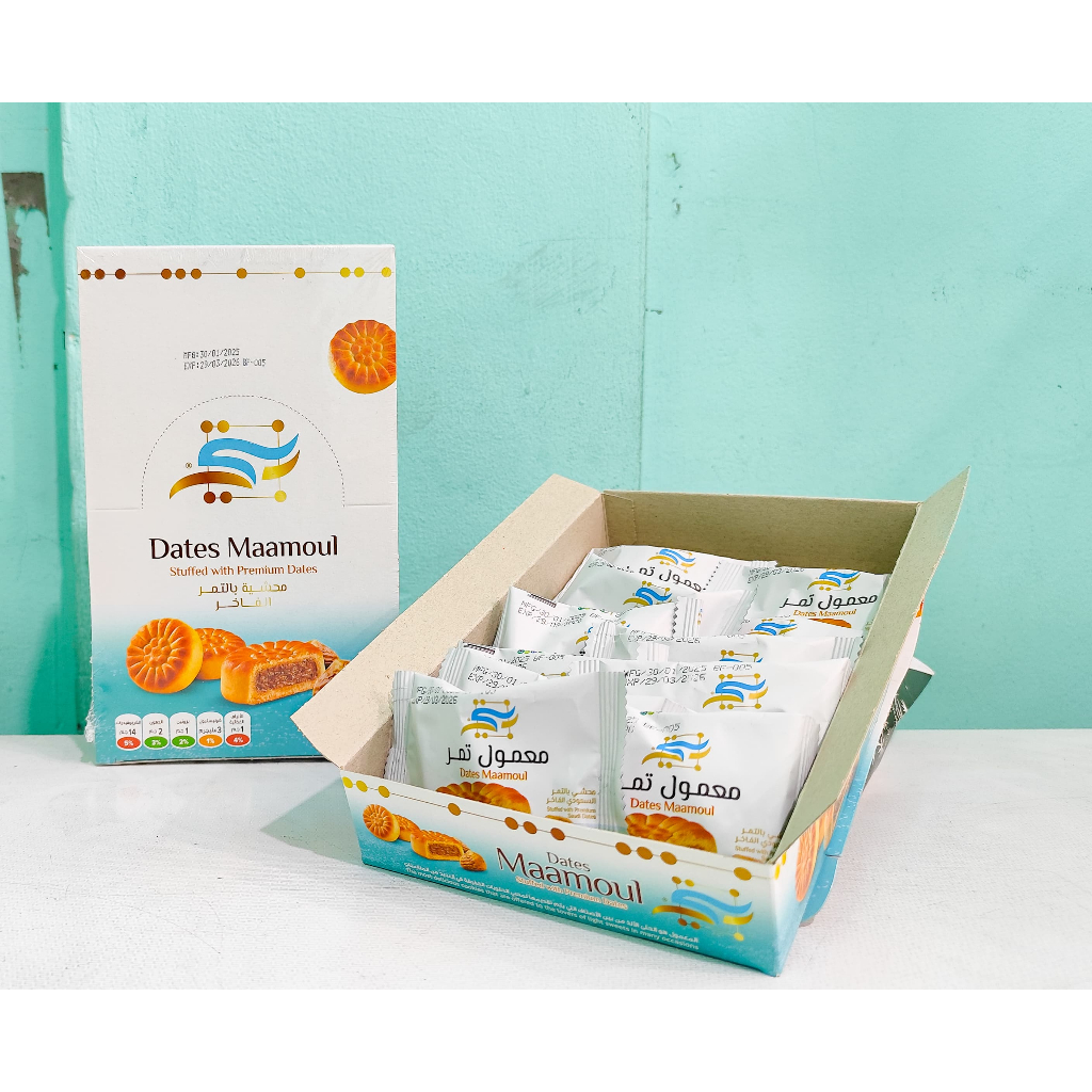 

DATES MAAMOL STUFFED WITH PREMIUM DATES ASLI SAUDI ISI 12PCS 250G / MAAMOL ARAB