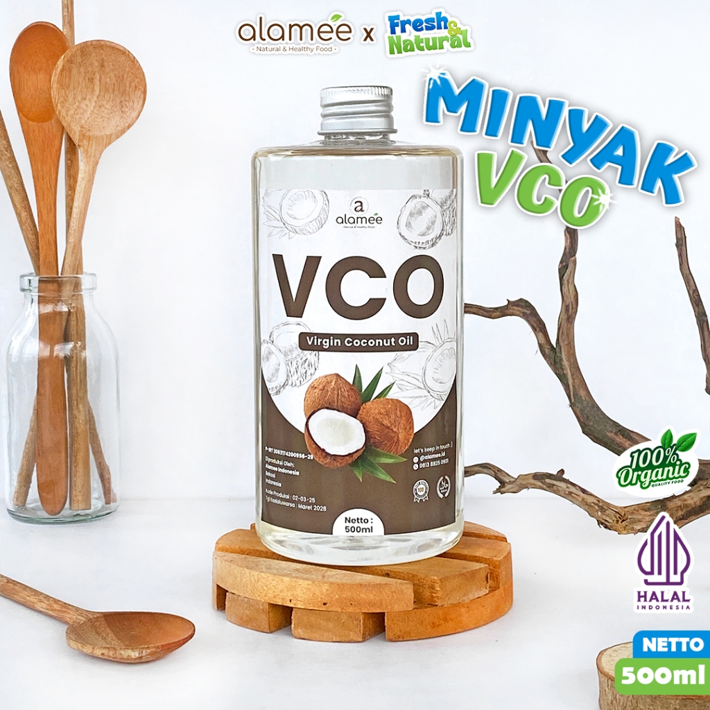 

ALAMEE Virgin Coconut Oil Minyak Kelapa Murni Extra VCO Asli Dapat Diminum Organik Masak Minum fresh and natural
