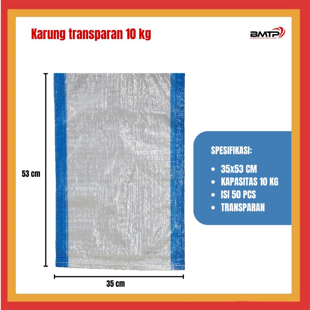 Karung Transparan 10 KG / isi 50 lembar