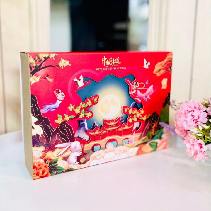 

Cake Box Hampers Mooncake Isi 6 Box Packaging Hampers Mooncake 25-75gr - Red Edition