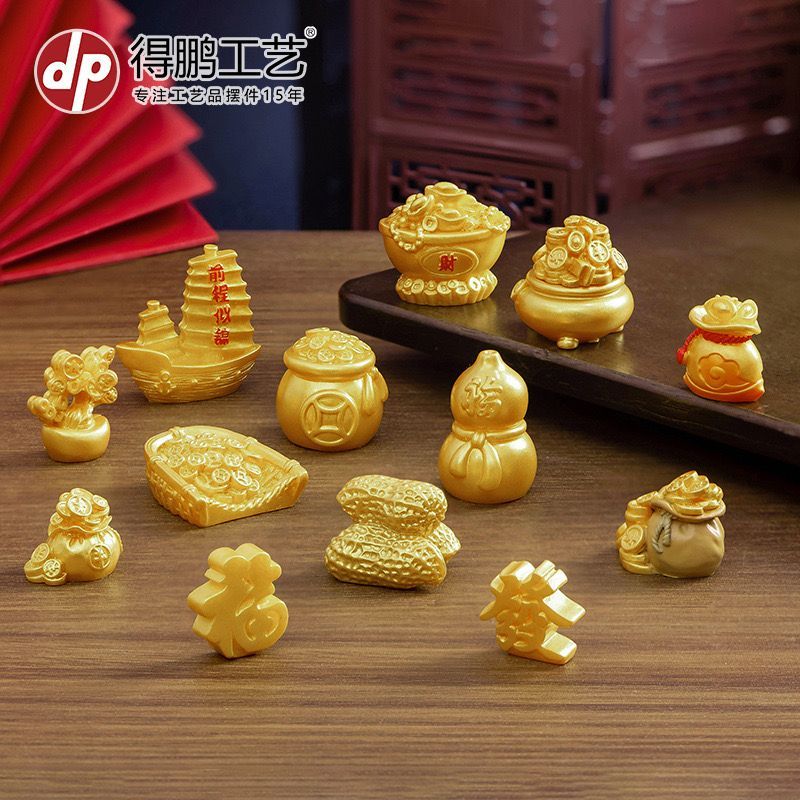 

Cake Topper Imlek Hiasan Kue Cake CNY Miniatur Mainan Duit Emas Koin Gold Pajangan Resin Ornamen