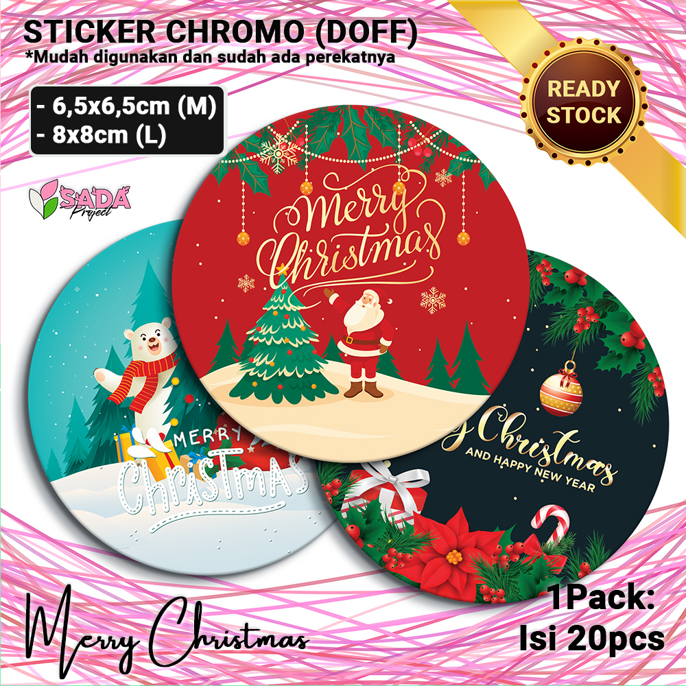 

Sticker Natal Merry Christmas – Stiker Hiasan Kado & Pohon Natal dan Cookies kue (isi 20Pcs)