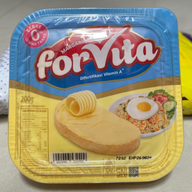 

FORVITA MARGARIN UKURAN 200 GRAM