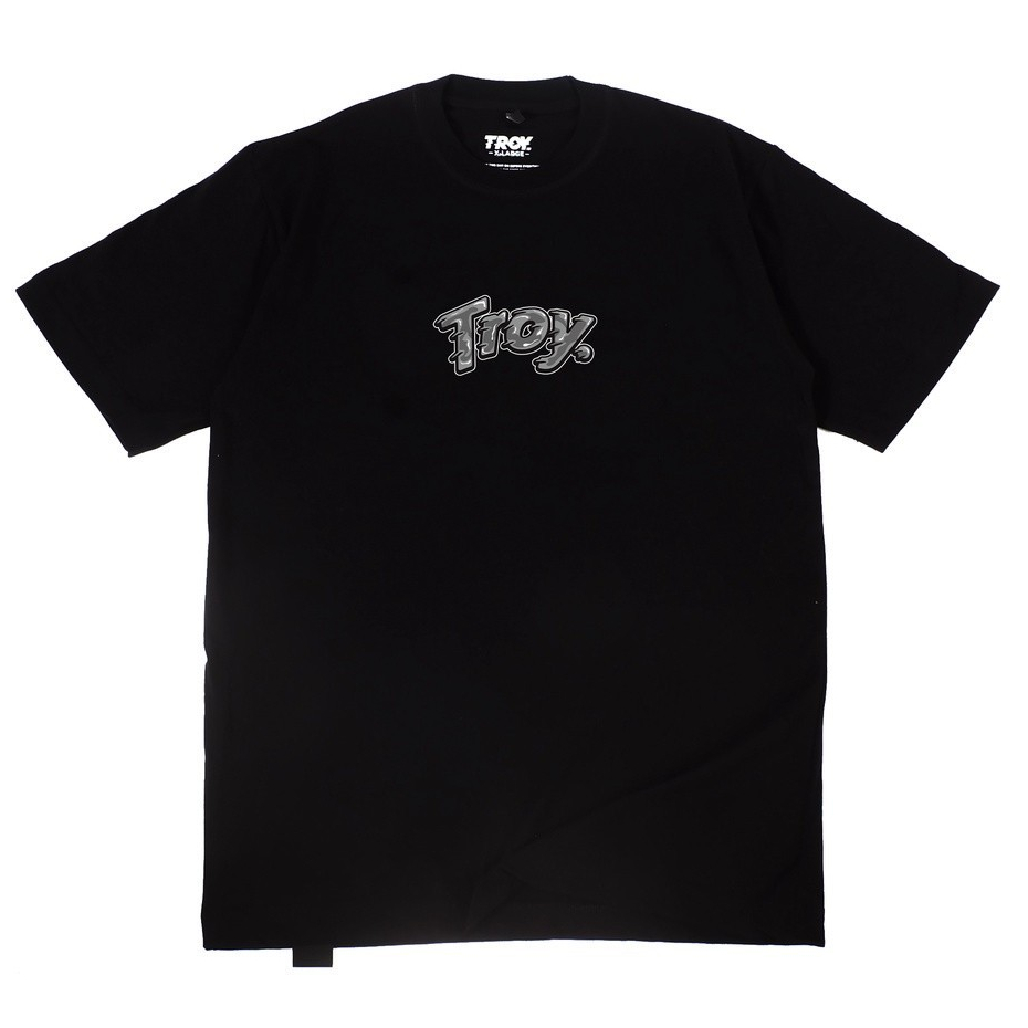 Troy Company Tshirt Black Camouflage - Kaos Pria Hitam Lengan Pendek MTD 250