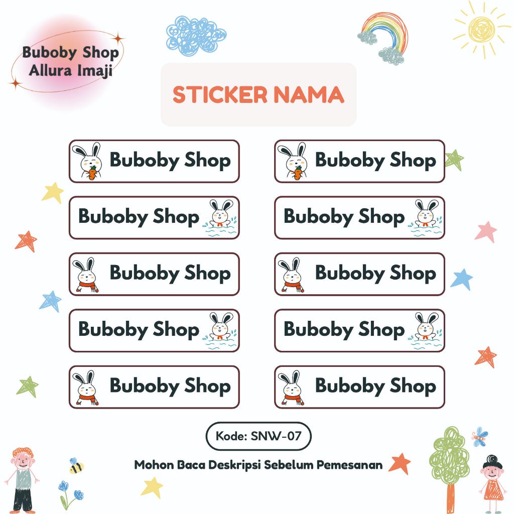 

Sticker Nama SNW-07