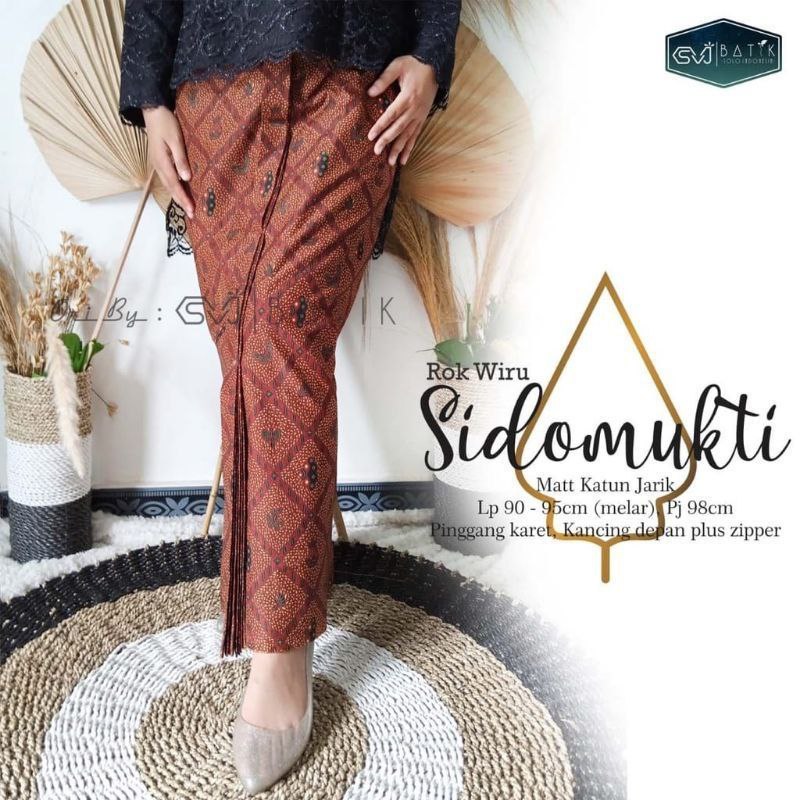 Rok Span Wiru Jarik Instan Motif rok Batik unggul jaya
