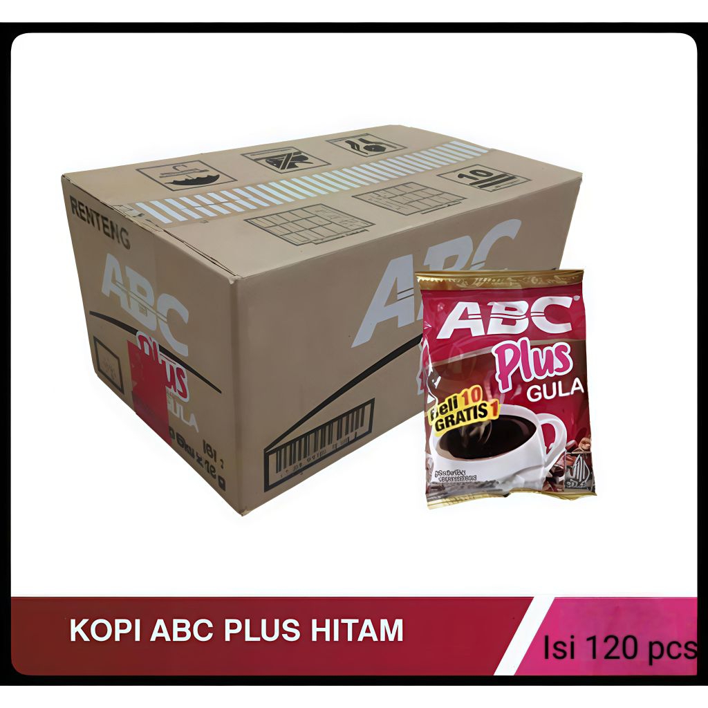 

KOPI ABC PLUS GULA 1 DUS ISI 120 PCS