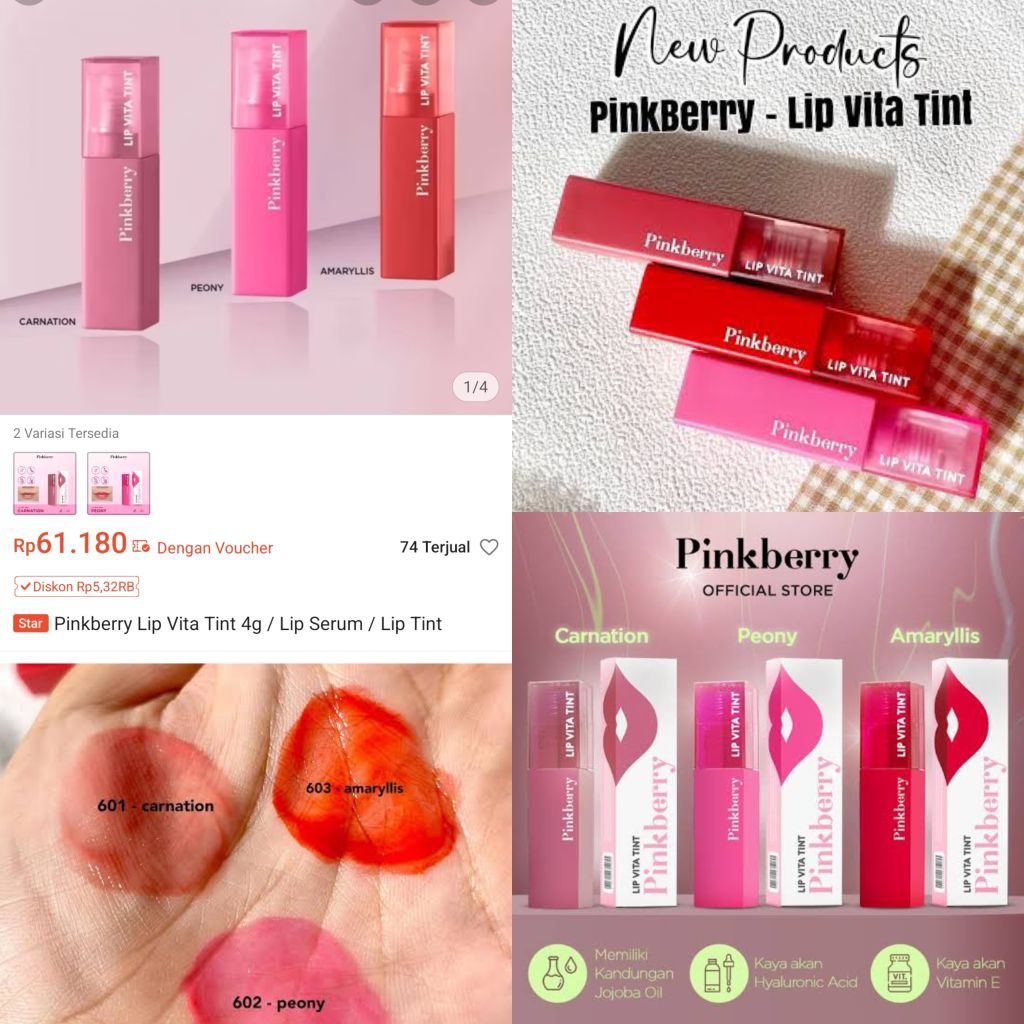 Liptint Pinkberry Lip Vita Tint