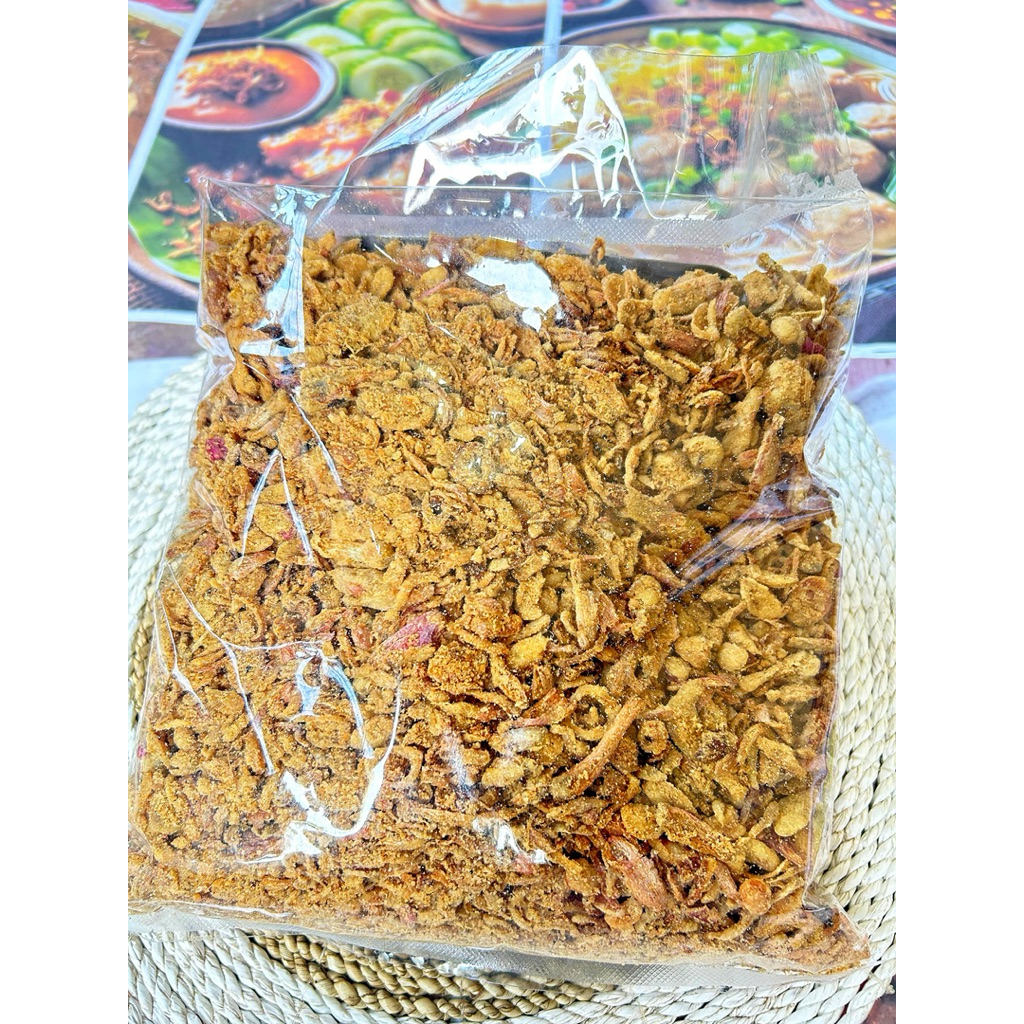

Bawang Goreng Grade C 1kg – Tepung 35% Rasa Gurih Enak Cocok untuk Usaha