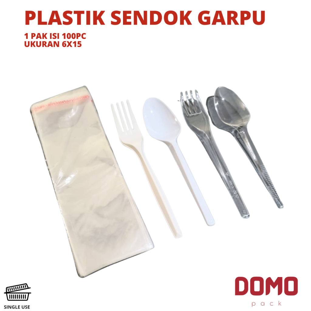 Plastik OPP 6x15 sendok garpu