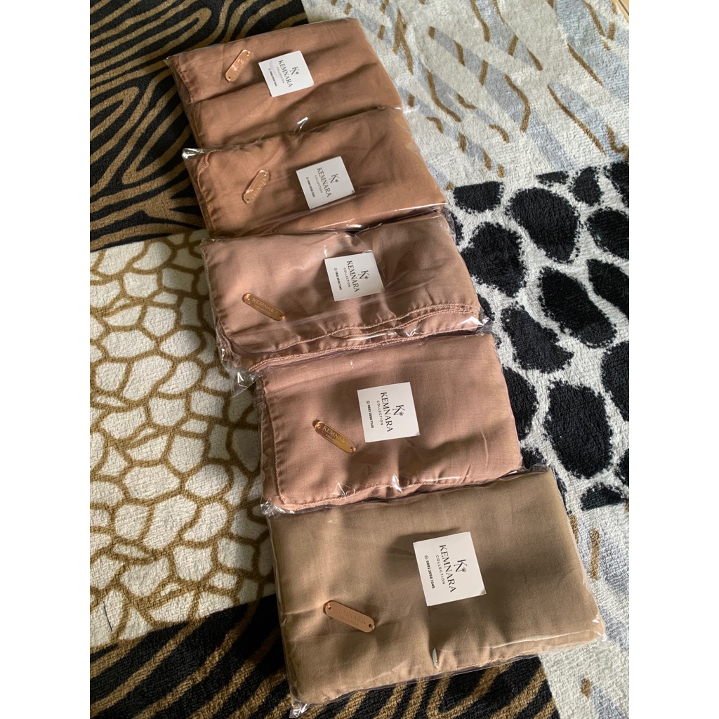 HIJAB KEMNARA - Hijab Paris Jadul Warna Pastel Coklat