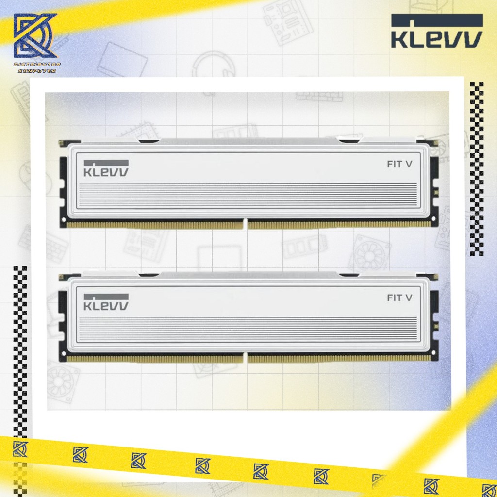 KLEVV FIT V Ceramic White DDR5 PC51200 6400MHz 32GB (2x16GB) / RAM 32GB