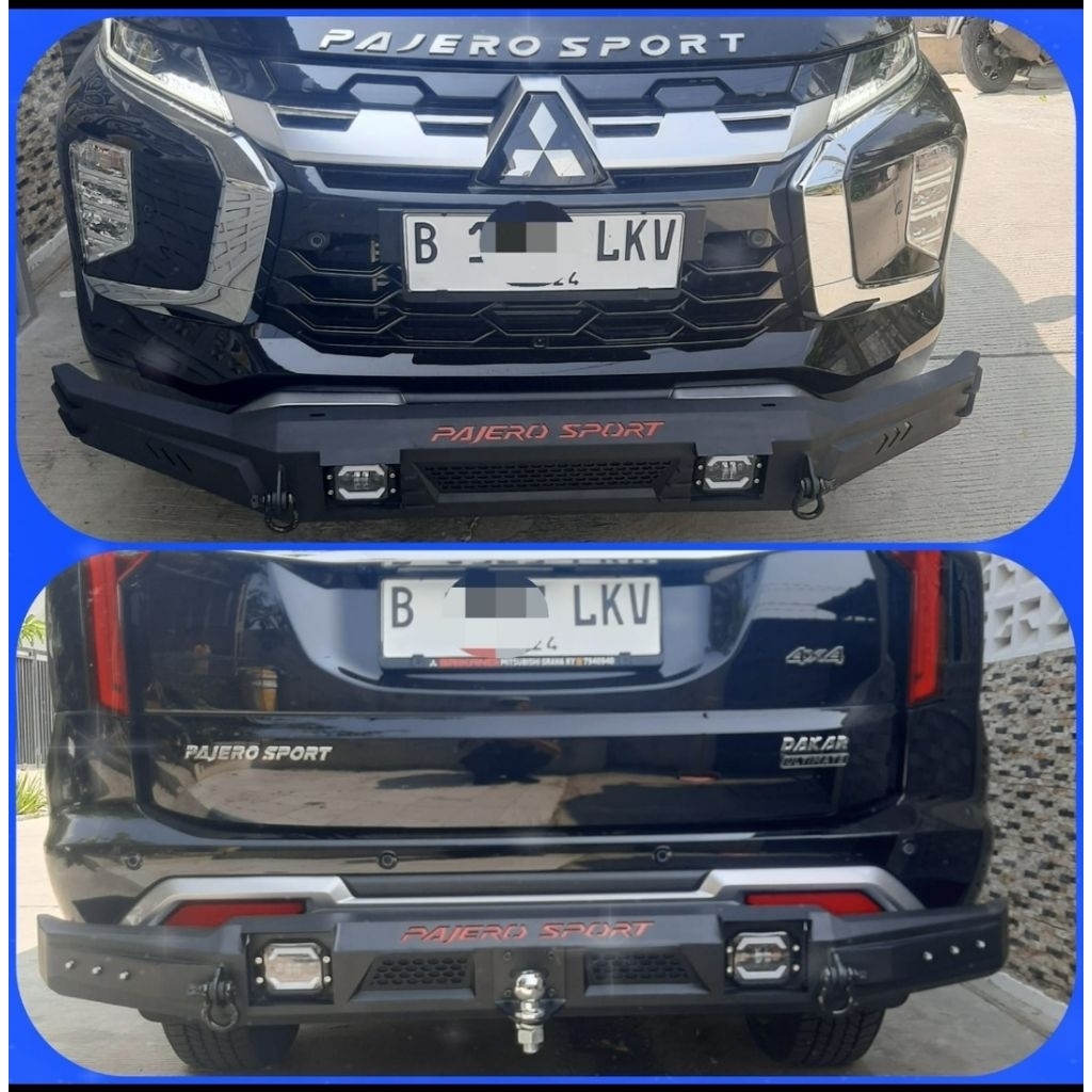 Paket Tanduk Bumper Depan/Towing Depan & Belakang pajero sport 2016-2025