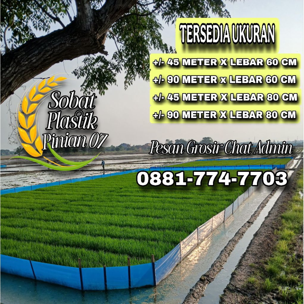 Plastik Fiber Sawah Anti Tikus Tebal 200 Micron | Plastik Pinian | Plastik