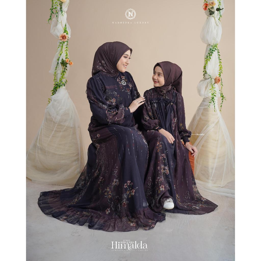 HIMALDA COUPLE DRESS MOM AND KIDS BY NADHEERA LUXURY GAMIS COUPLE IBU DAN ANAK