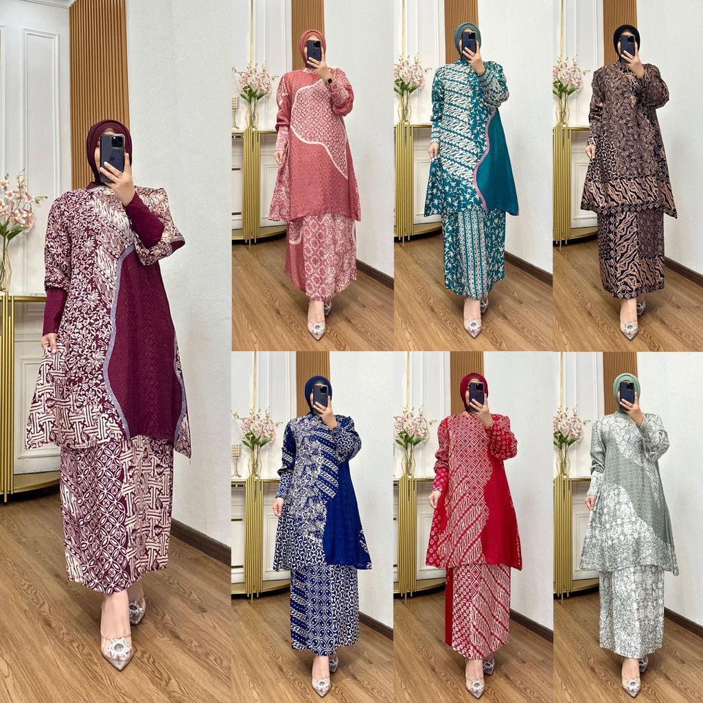 5097 READY SETELAN ROK BATIK VISCOSE TERBARU AKA DESIGN ORIGINAL