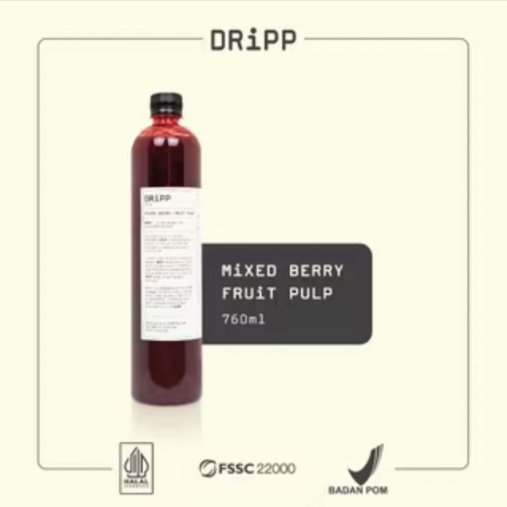 

DRIPP MIXED BERRY FRUIT PULP 760 ML