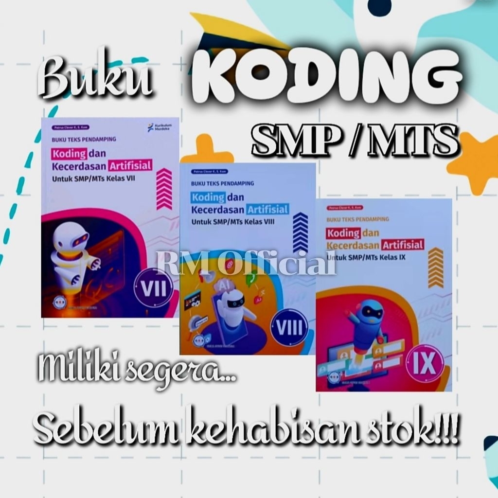 Buku Koding SMP MTS Kurikulum Merdeka Kelas 7, 8 dan 9 Buku Coding SMP