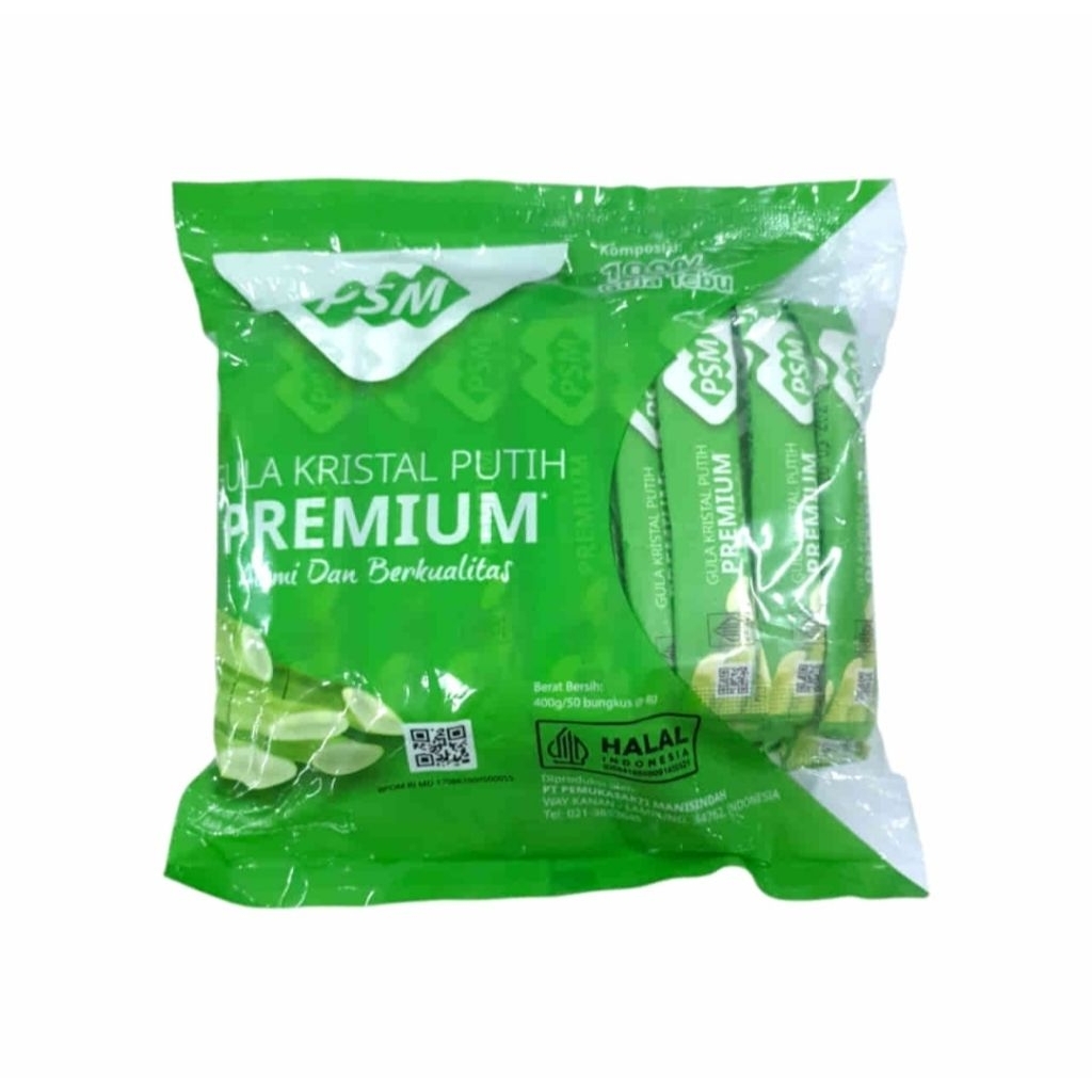 PSM Gula Pasir Putih Kristal Premium Stick 50 x 8g/pack
