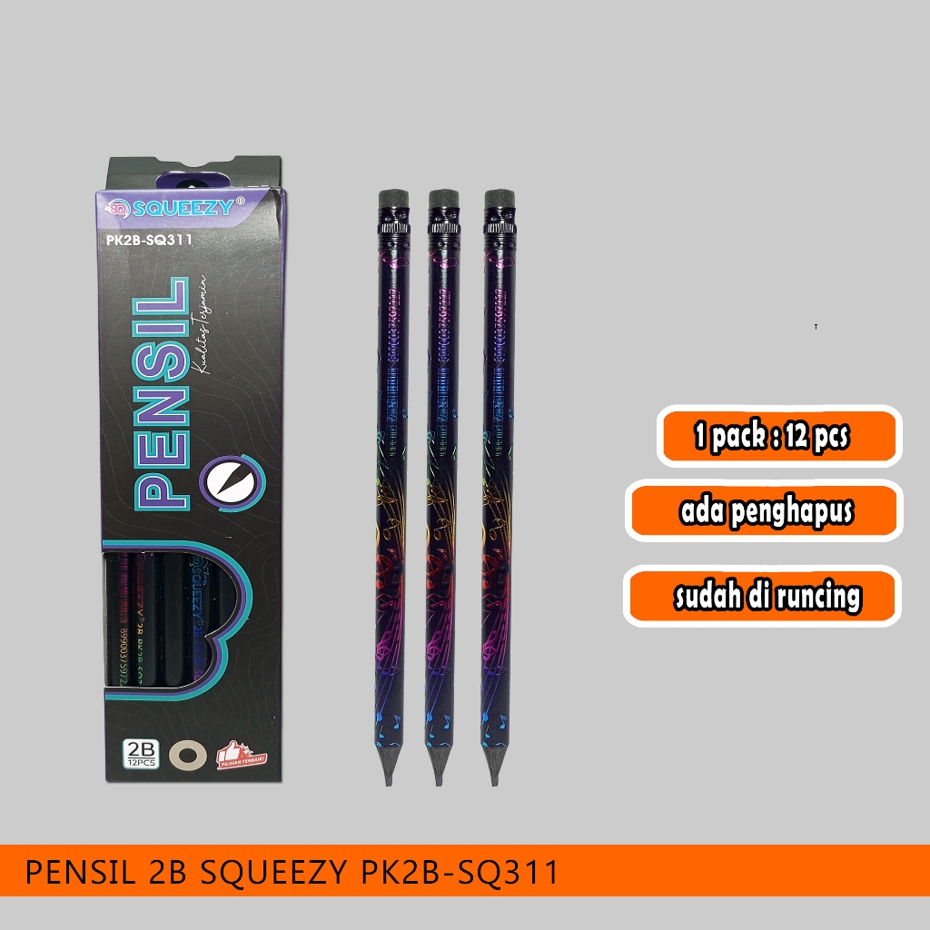 

pensil 2b squeezy pk2b-sq311 / 1 pack / 12 pcs