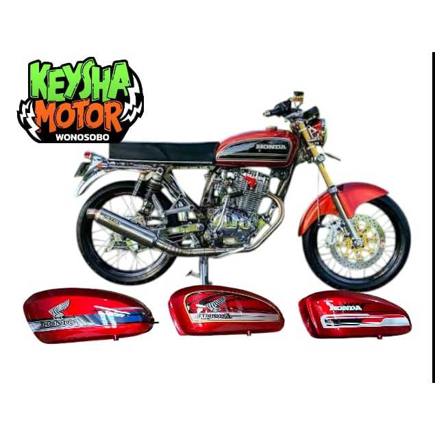 TANGKI CB 100 MERAH GRAFIS TANGKI CB 125 GRAFIS