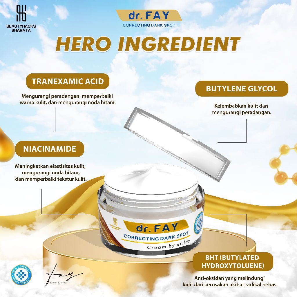 Promo Dr. FAY Cream perawatan jerawat - Bopeng Bekas jerawat & flek hitam kerutan ( DR FAY )