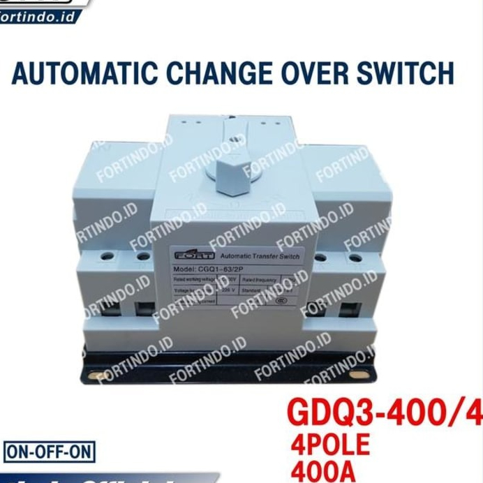 COS Automatic GDQ3-400 4POLE 400A ON-OFF-ON PANEL ATS GENSET MERK FORT