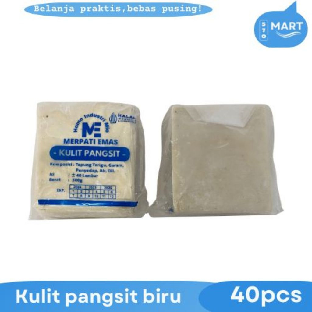 

kulit pangsit isi 40pcs merpati emas biru 500gr