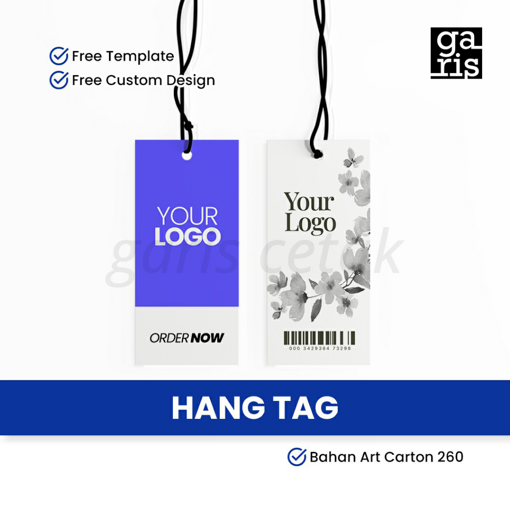 

Hang Tag 1 Sisi - Label Baju - Hangtag Custom - Label Merek - Hang Tag custom Label Hang Tag custom