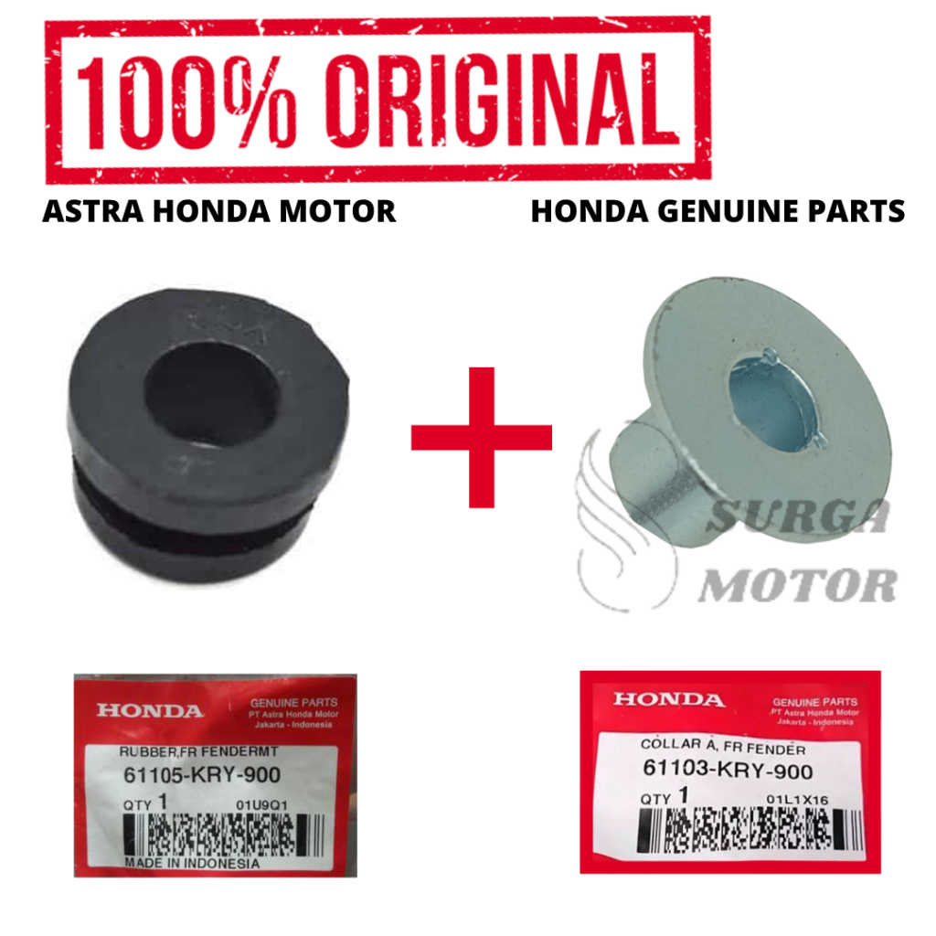 Collar A dan Rubber Fender Slebor Spakbor Depan CB150R Streetfire CB150 Verza 150 CBR150R Megapro Or