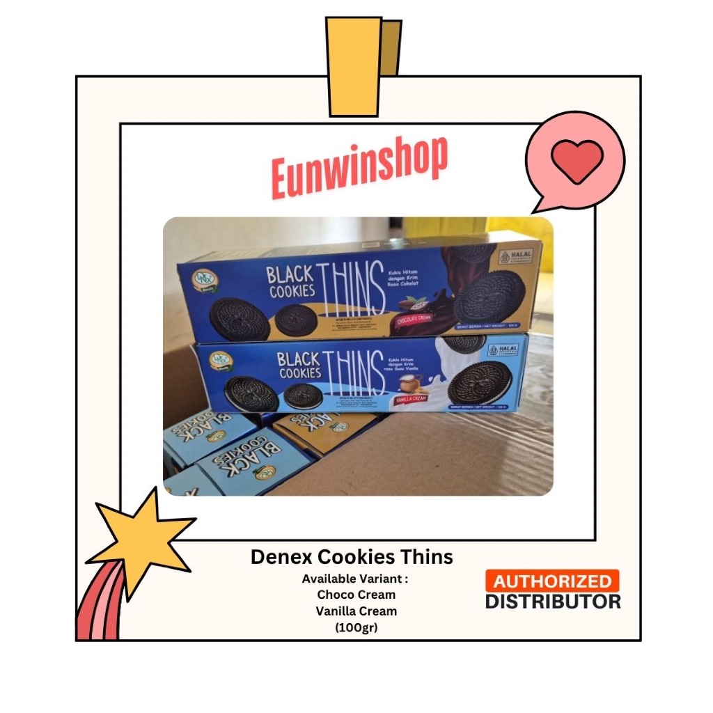 

Denex Cookies Thins Choco & Vanilla Cream (100gr) - Hampers / Gift / Parcel / Bingkisan