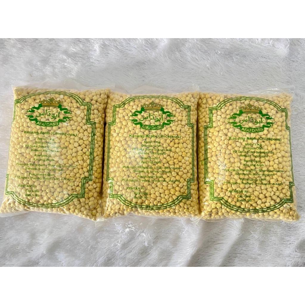 

Chickpeas Kacang Arab 1kg Gurih Renyah Roasted Gram Whole Oleh oleh haji dan umroh