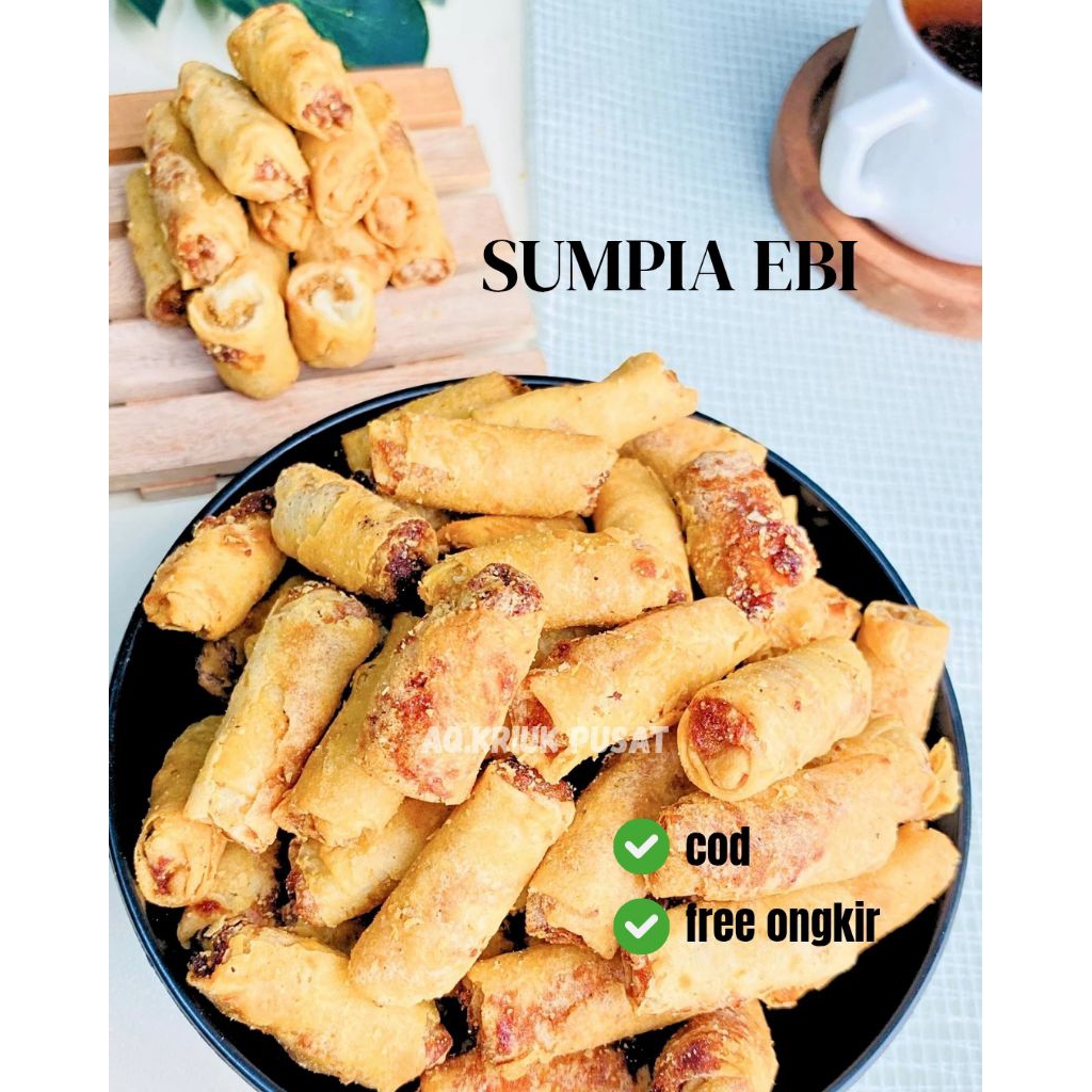 

SUMPIA UDANG ASLI 1KG KILOAN ABON SUPER / sumpia ebi / Sari Murni Sirih EBI / halal suri murni